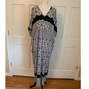 Melissa Masse Cold Shoulder Printed Maxi Dress